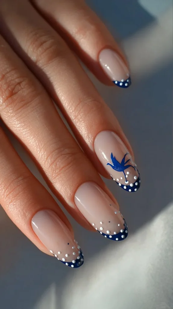 Unique whale shark nail designs featuring ocean-inspired themes and colors