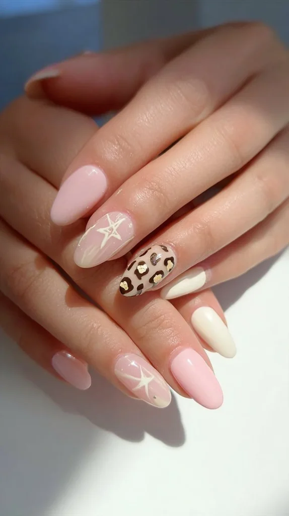 Trendy leopard nail ideas showcasing stylish designs and 'that girl' energy.