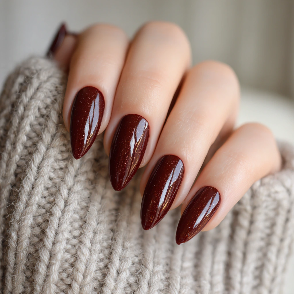 Cherry Mocha Nails