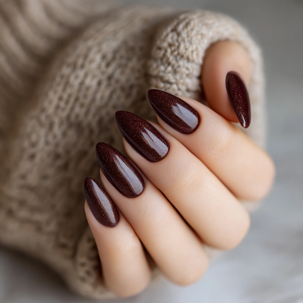 Cherry Mocha Nails