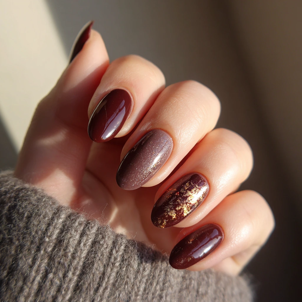 Cherry Mocha Nails
