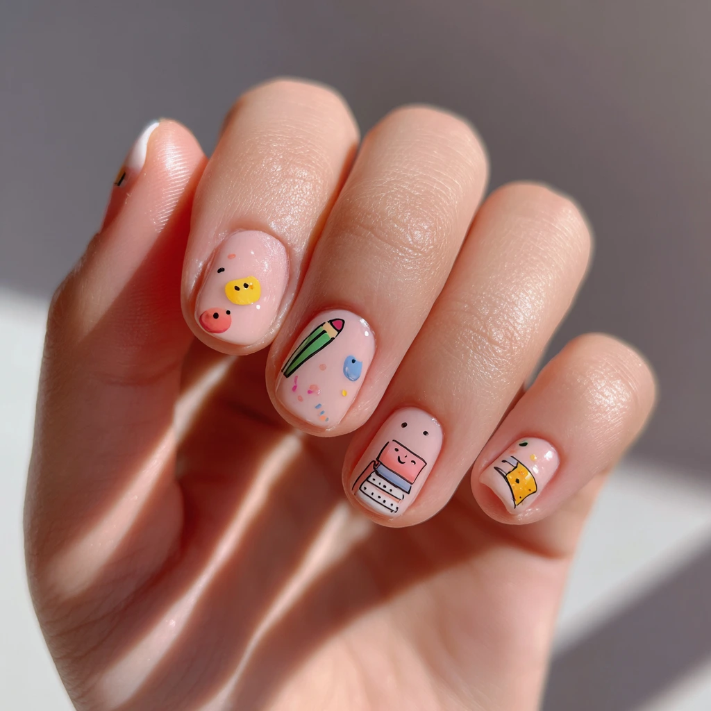 Cute Back to School Nail Art b Cute Back to School Nail Art