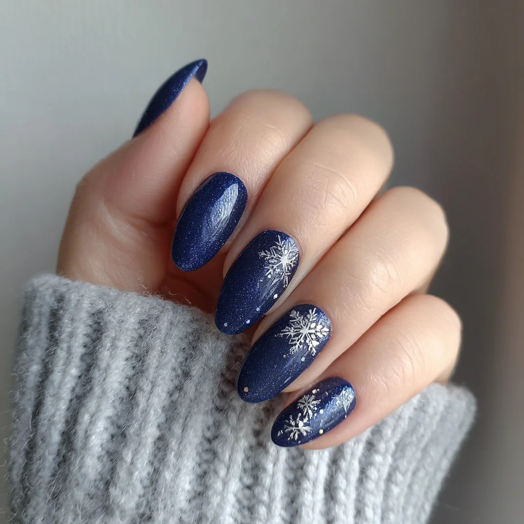 Dark Blue Nail b Dark Blue Nail
