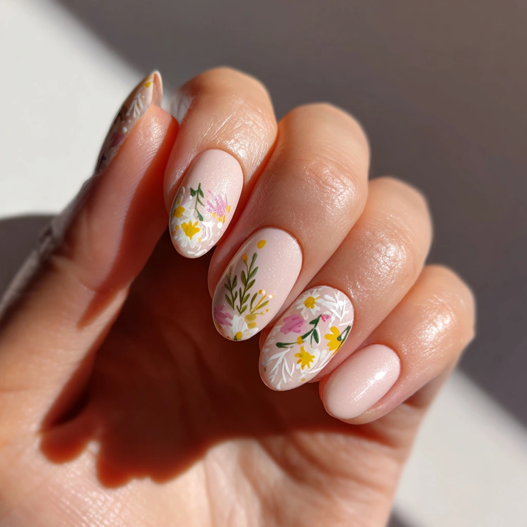 Floral Doodles DIY Nail Art