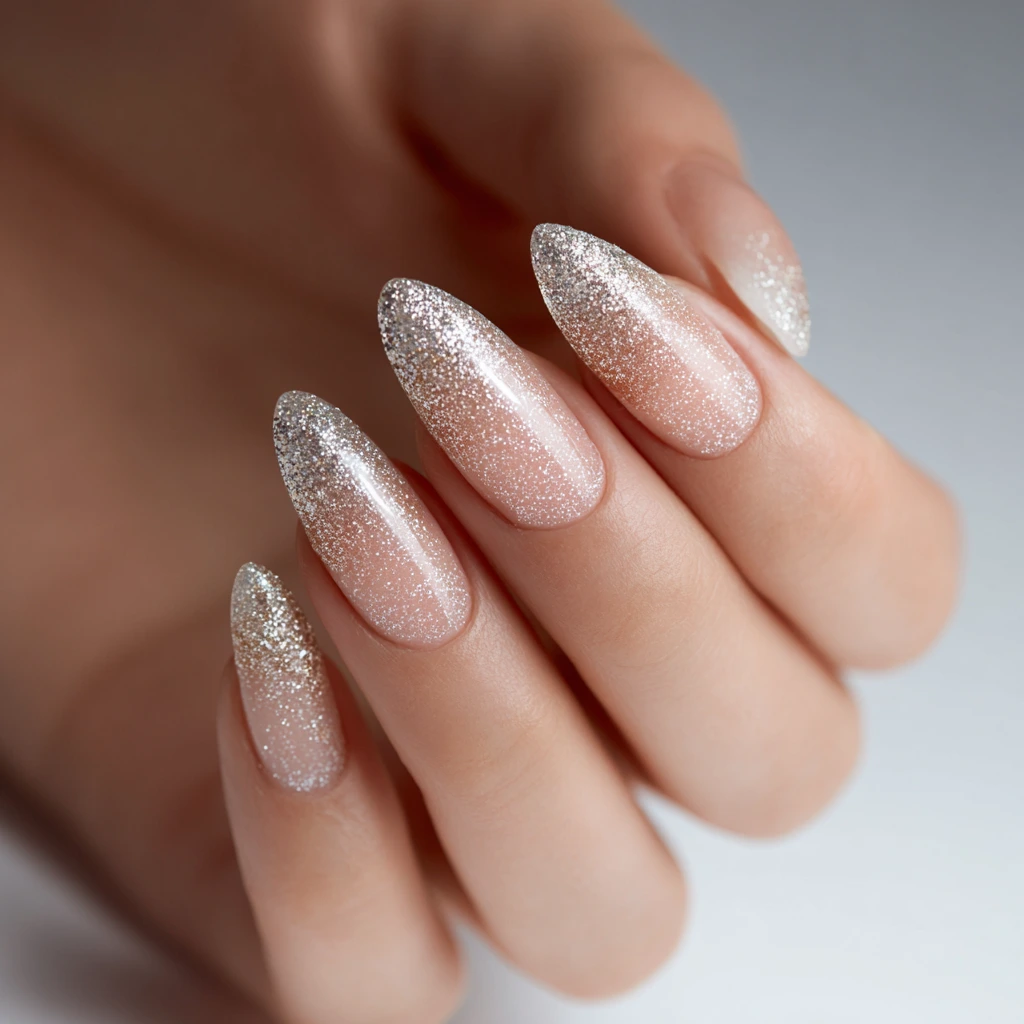 Glitter Ombre Nails A Glitter Ombre Nails