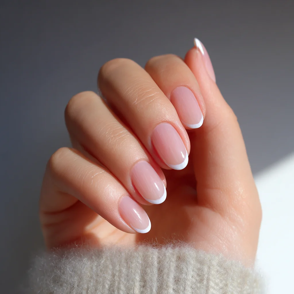 Minimalist French White Nails a Minimalist French White Nails