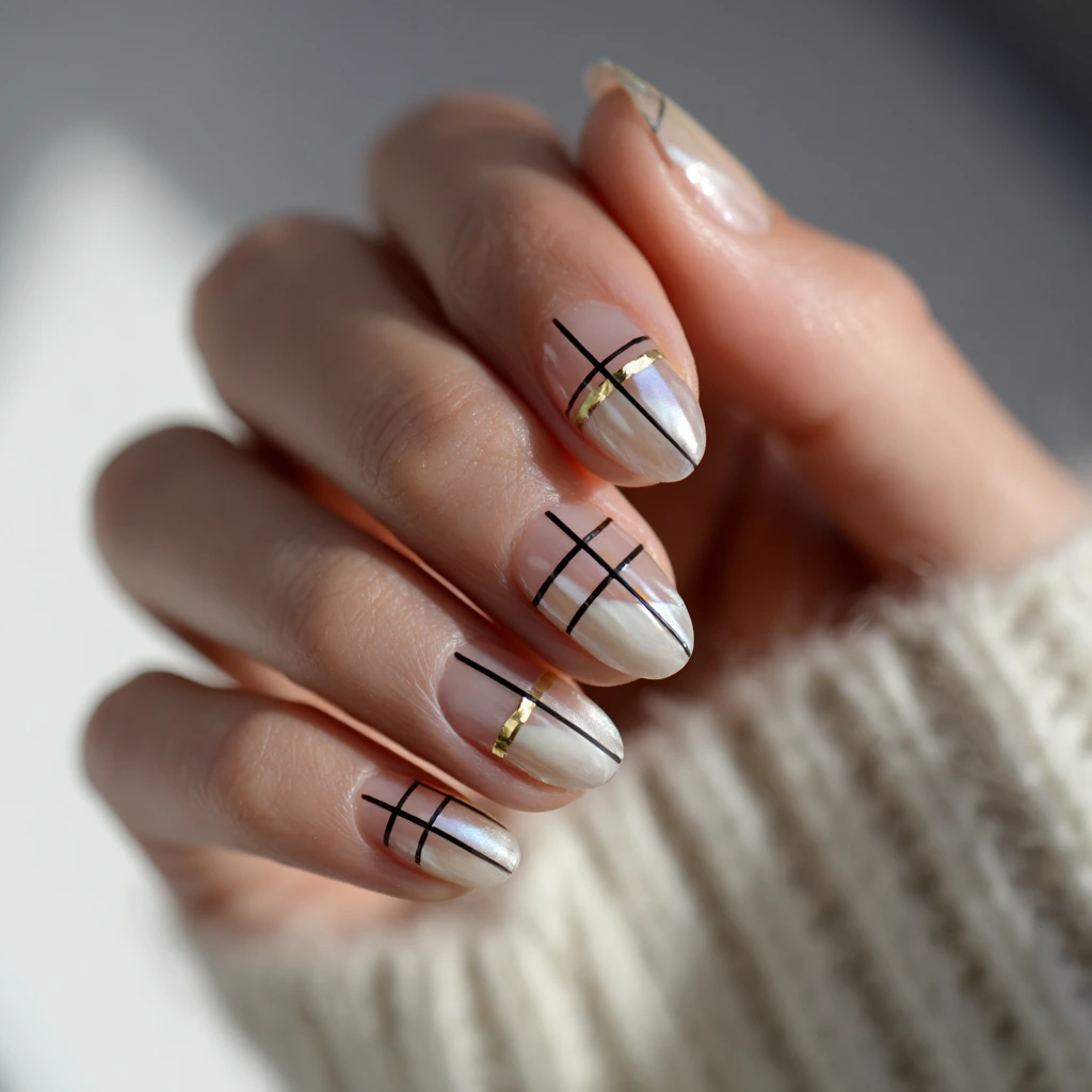 Minimalist Negative Space Designs a DIY Nail Art