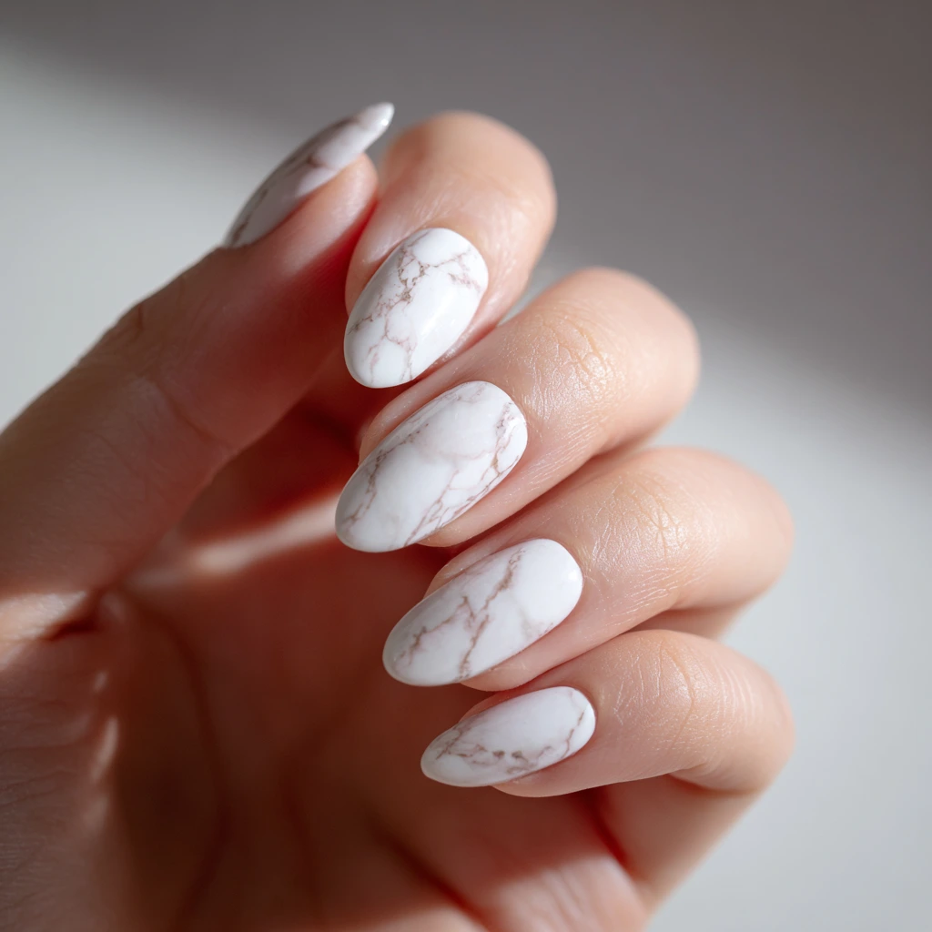 Subtle Marble classy nail designs