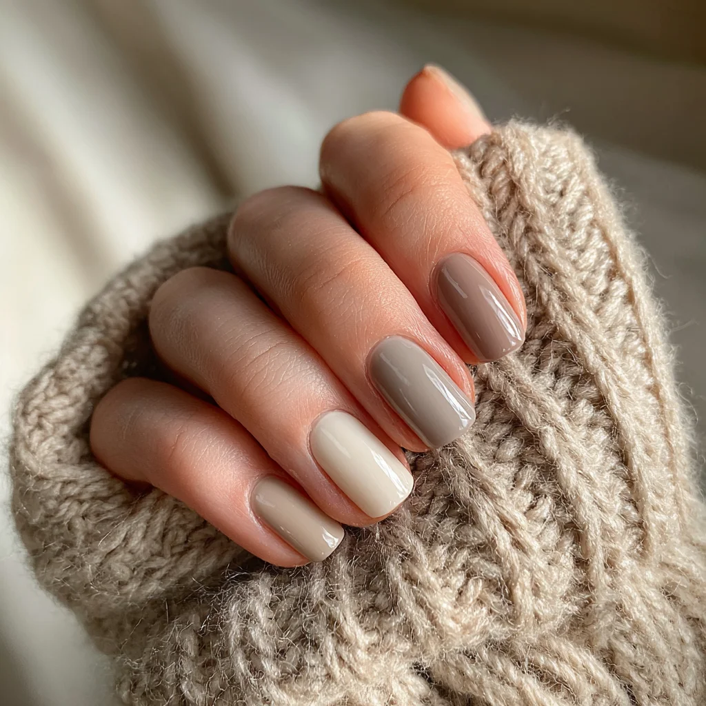 Winter Neutral Nails B Winter Neutral Nails