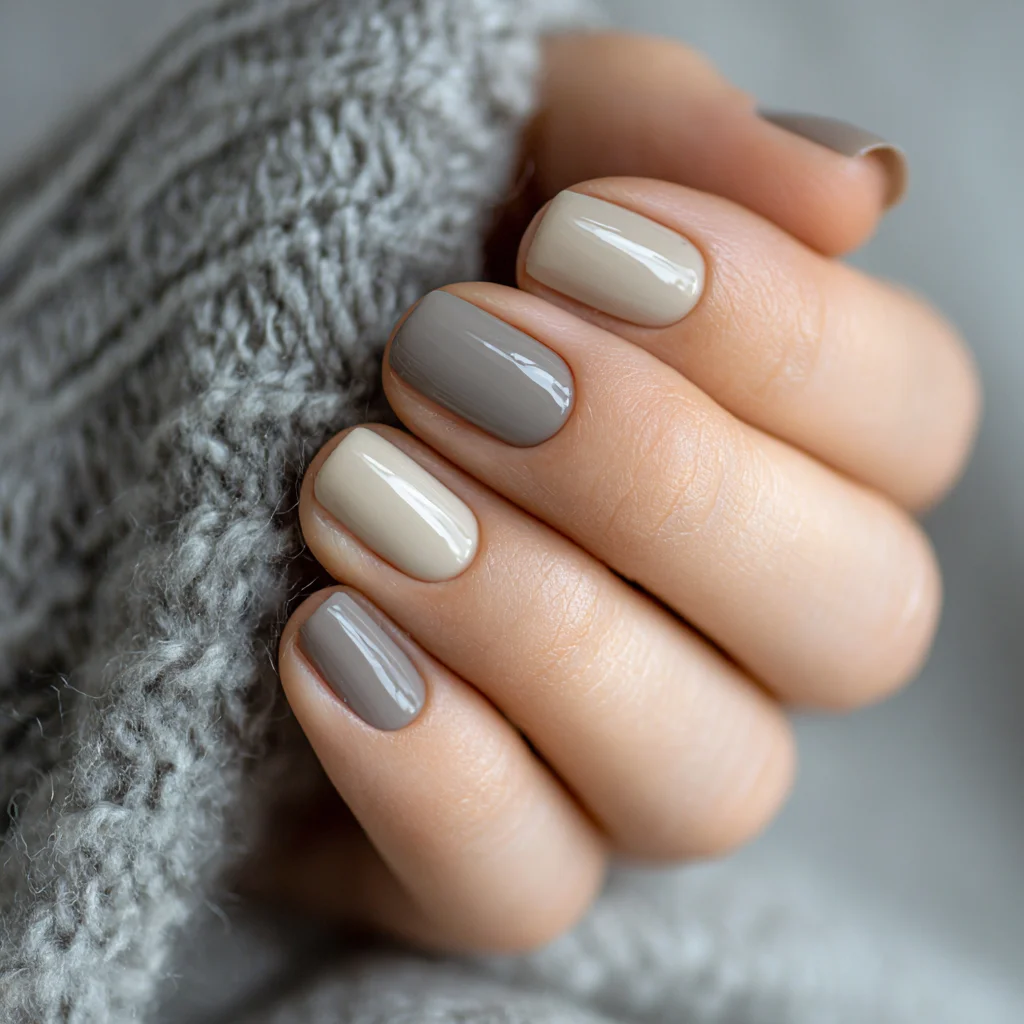 Winter Neutral Nails C Winter Neutral Nails