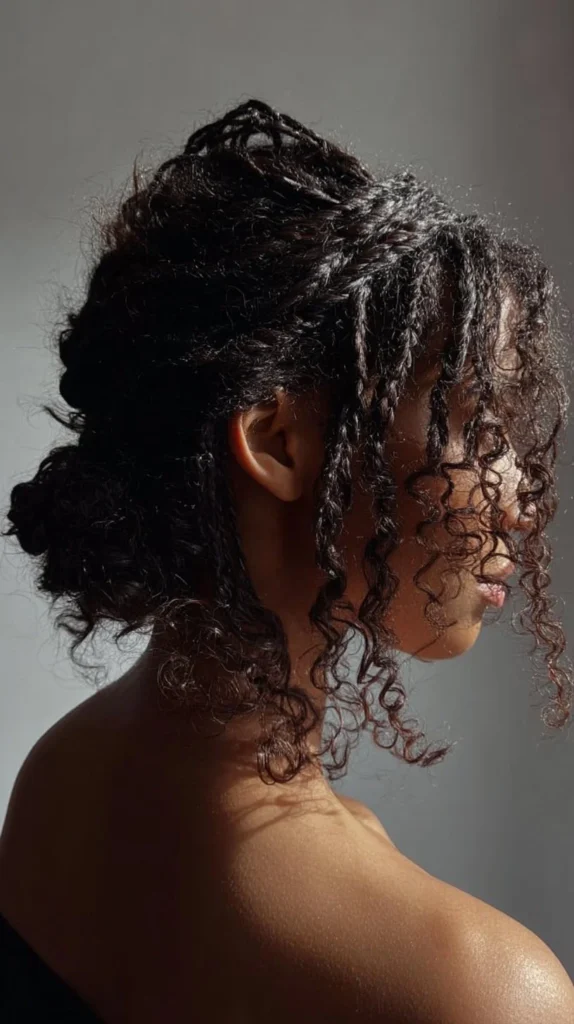 Areii Jones showcasing her natural hair with mini twist out on Instagram.