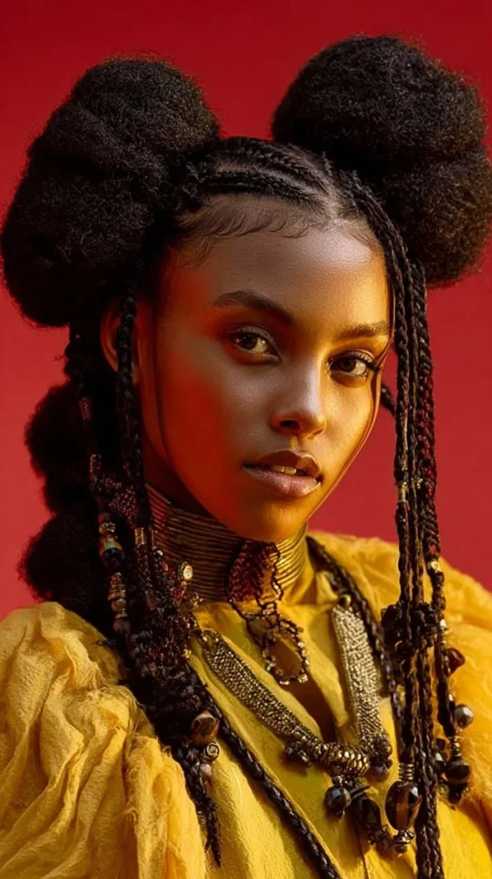 Bride with a stylish bubble ponytail hairstyle for weddings.