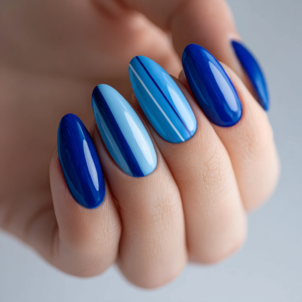 blue nails