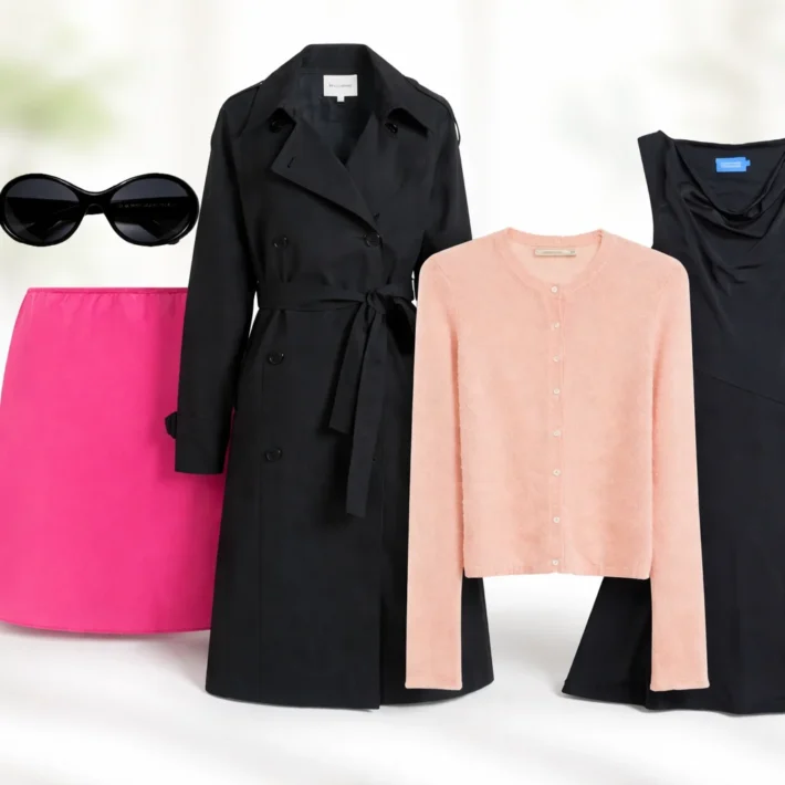 Fashion trends for Spring 2026 featuring vibrant colors and statement pieces.