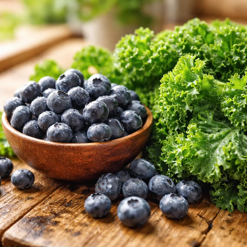 A variety of fresh superfoods showcasing their vibrant colors and health benefits.