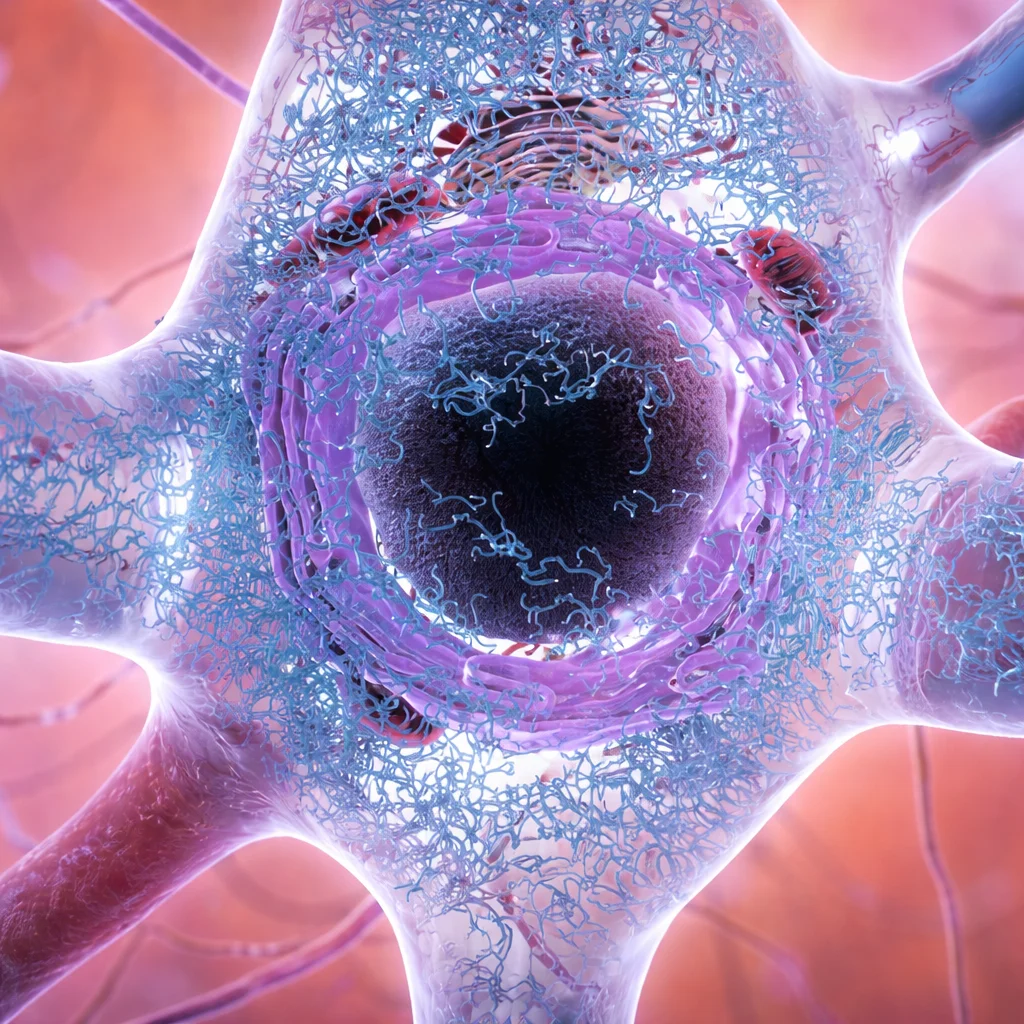Illustration showing how stress impacts brain health and kills brain cells.