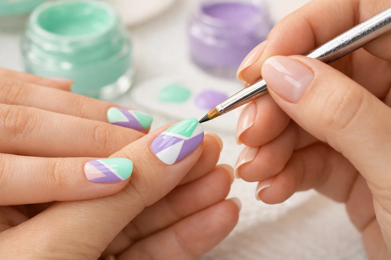 spring nails acrylic