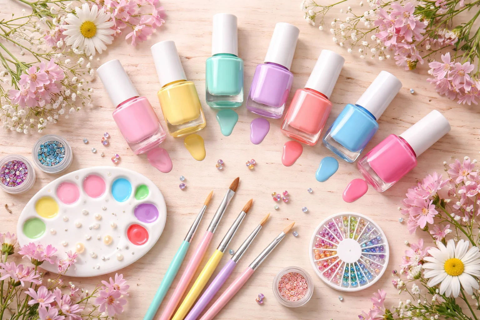 spring nails acrylic