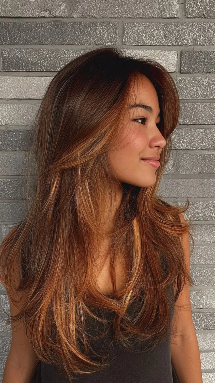Vibrant ginger hair color with balayage and layered hairstyles for stylish looks.