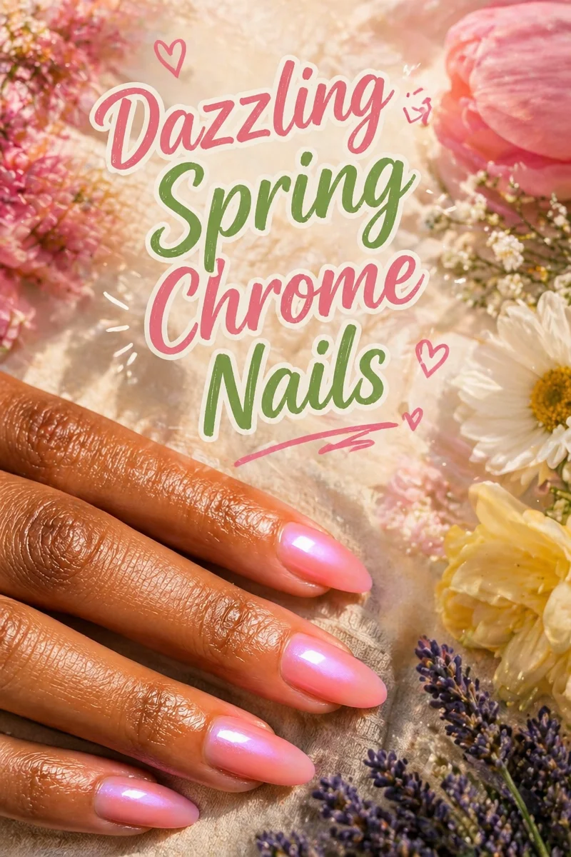 spring chrome nails