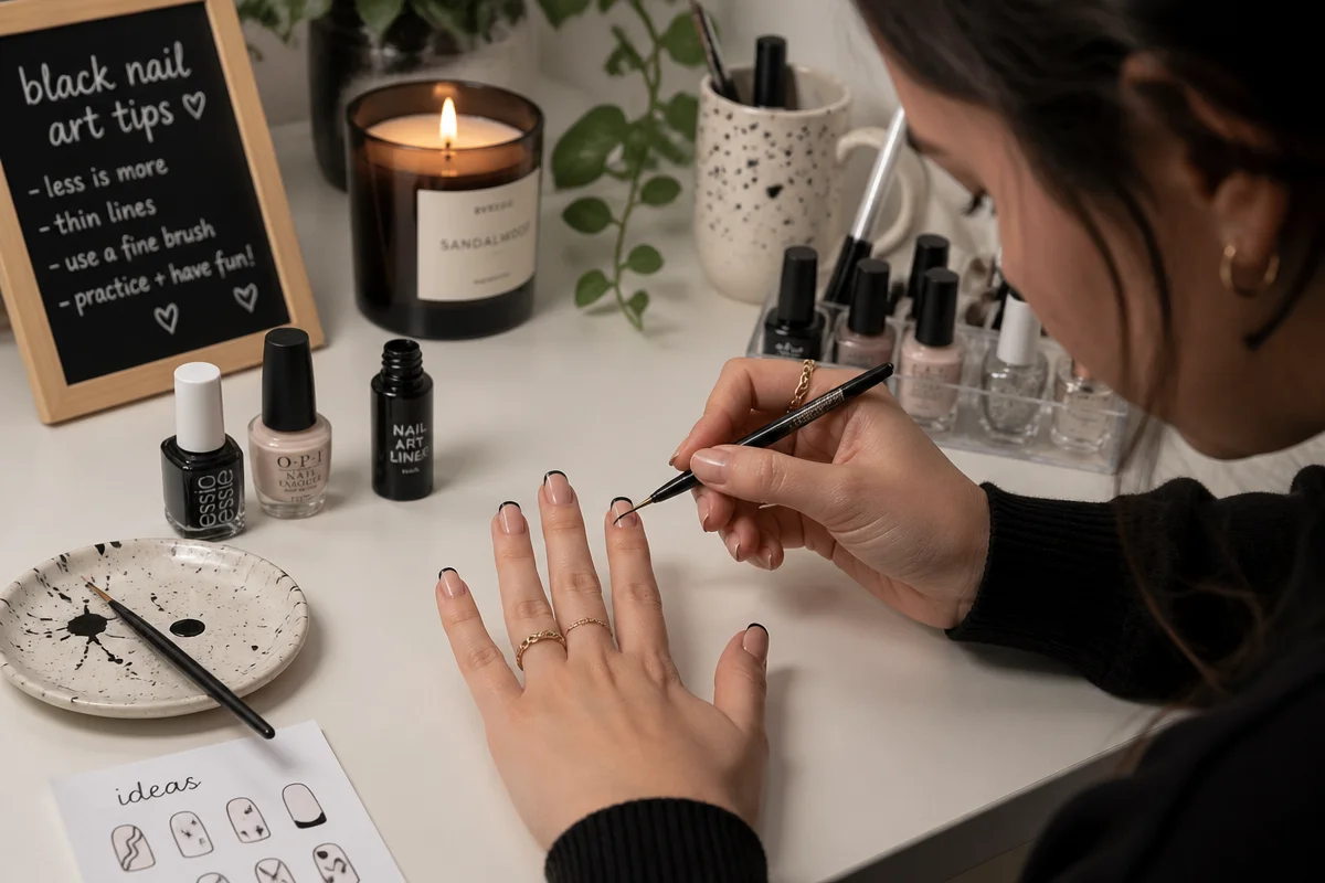 20 Must-Try Black Spring Nails that Are Perfectly Chic