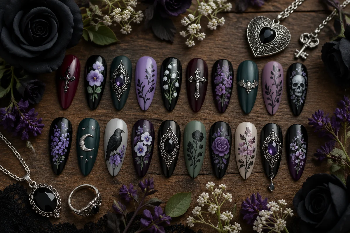 10 Enchanting Goth Spring Nails to Embrace Your Dark Side