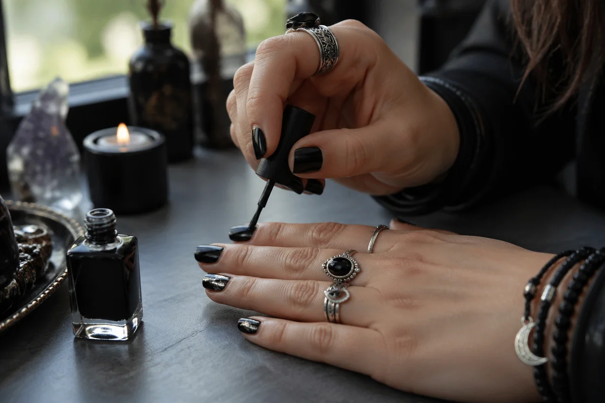 goth spring nails
