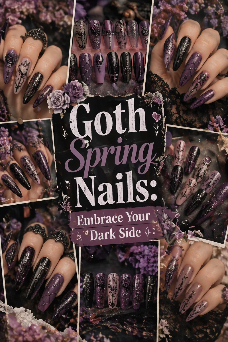 goth spring nails