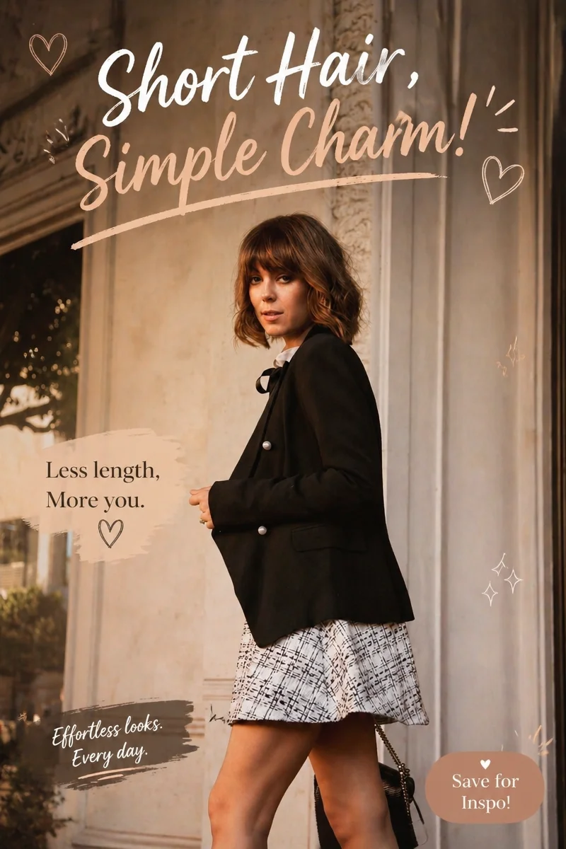 Sweet & Simple Short Hair Style Ideas for Everyday Charm