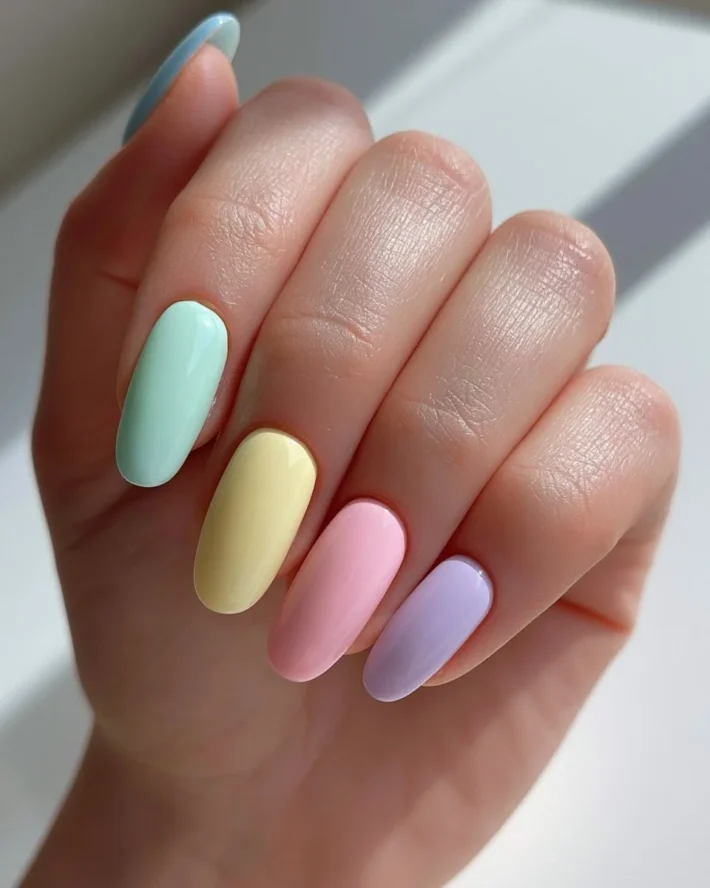 Colorful Easter nails designs for spring 2024 showcasing creativity and festive themes
