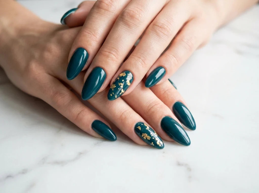 Teal Nails