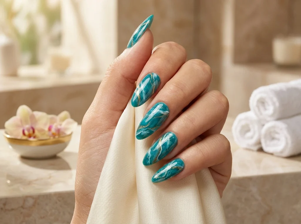 Teal Nails Teal Nails