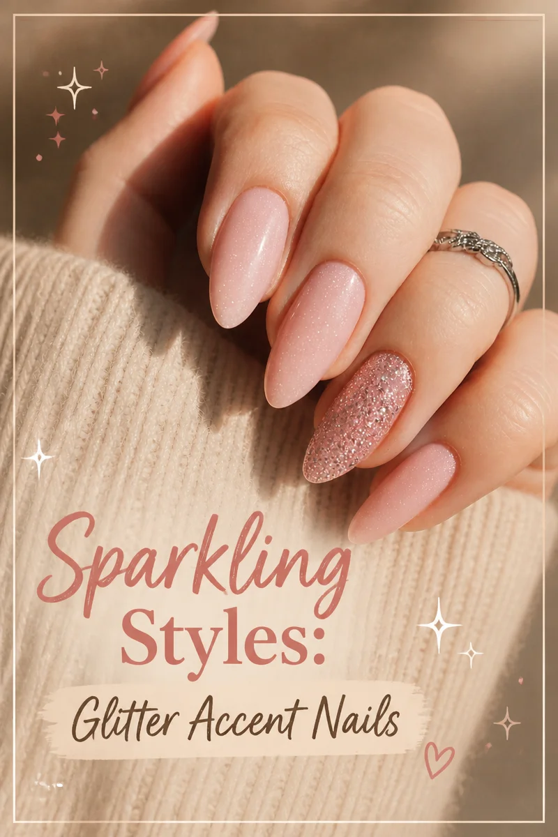 Glitter Accent Nails